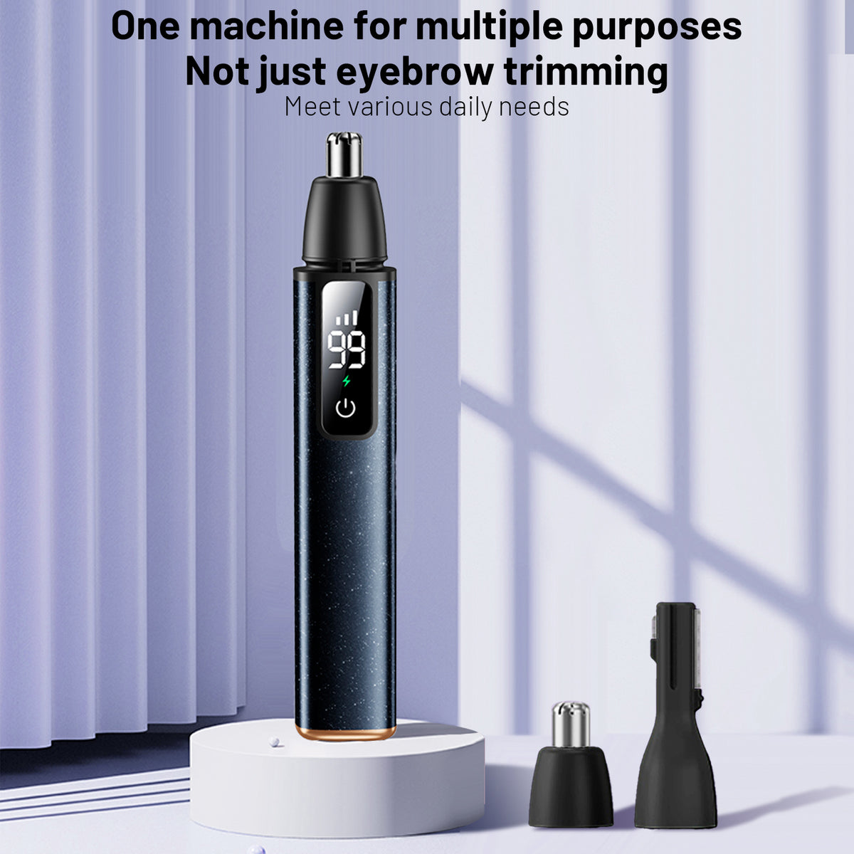 Ear Nose Hair Trimmer, Rechargeable Facial Hair Removal Set for Women Men- Electric Eyebrow Trimmer, 2in1 Face and Nose Trimmer Portable
