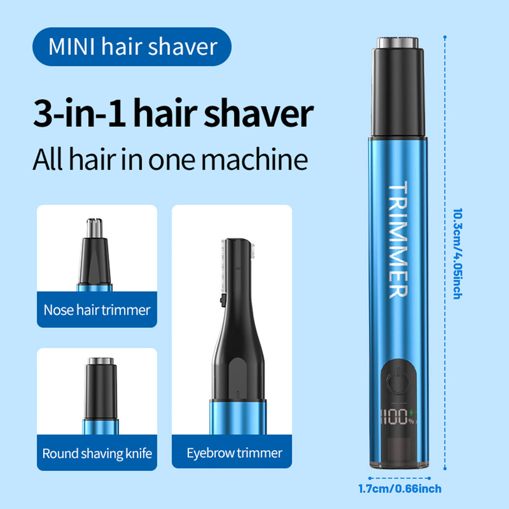 Xylobyte Ear and Nose Hair Trimmer for Women Men,2025 Professional Painless Rechargeable 3 in 1 Eyebrow & Facial Hair Trimmer with Powerful Motor and Dual-Edge Blades Easy Cleansing
