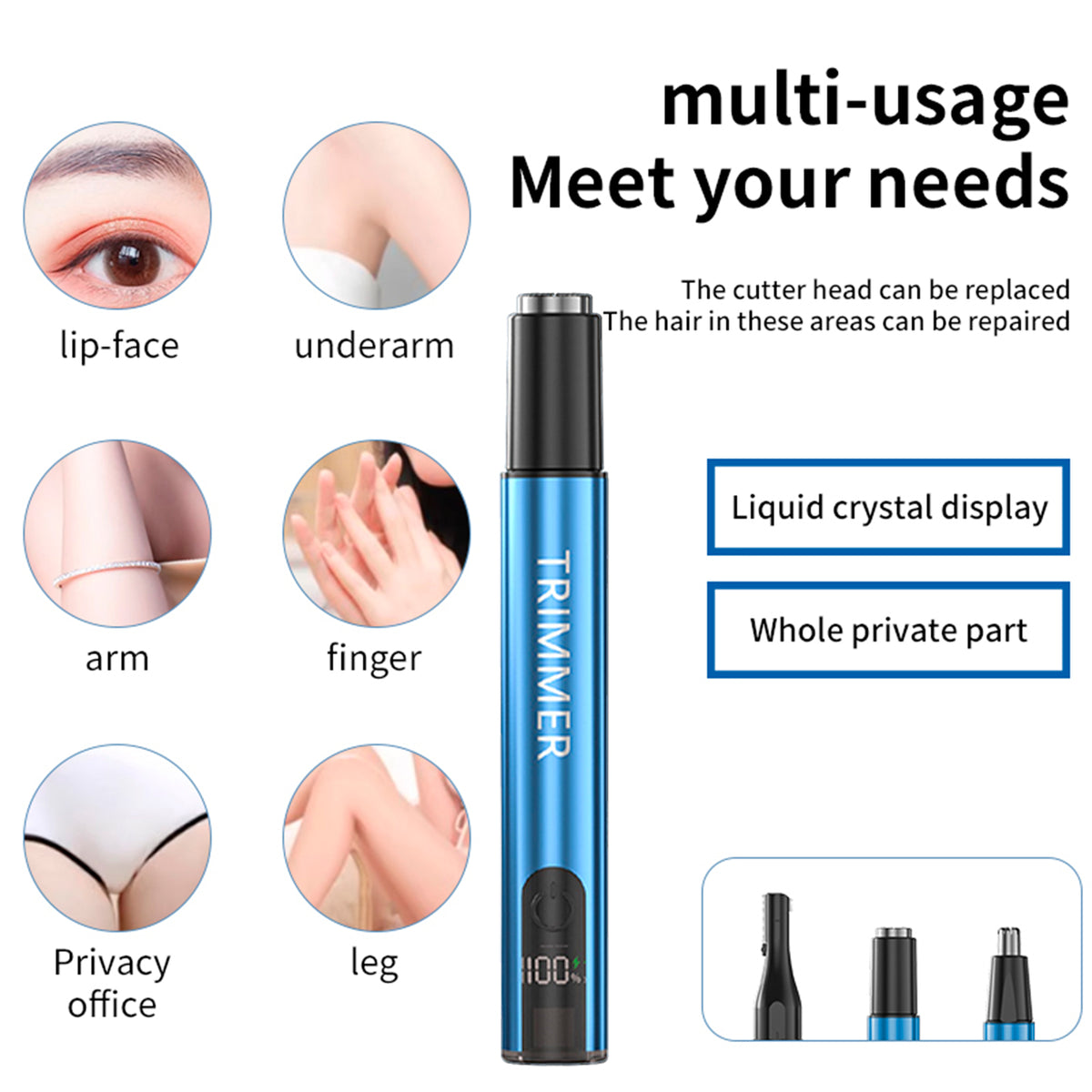 Xylobyte Ear and Nose Hair Trimmer for Women Men,2025 Professional Painless Rechargeable 3 in 1 Eyebrow & Facial Hair Trimmer with Powerful Motor and Dual-Edge Blades Easy Cleansing