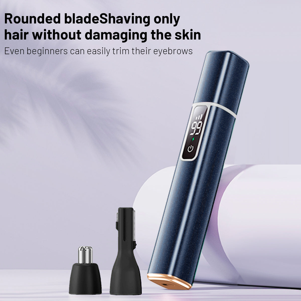 Ear Nose Hair Trimmer, Rechargeable Facial Hair Removal Set for Women Men- Electric Eyebrow Trimmer, 2in1 Face and Nose Trimmer Portable