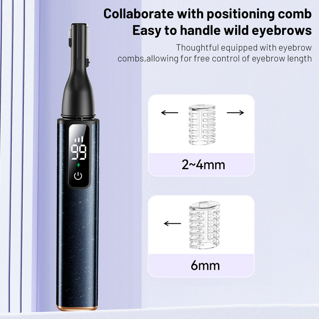 Ear Nose Hair Trimmer, Rechargeable Facial Hair Removal Set for Women Men- Electric Eyebrow Trimmer, 2in1 Face and Nose Trimmer Portable