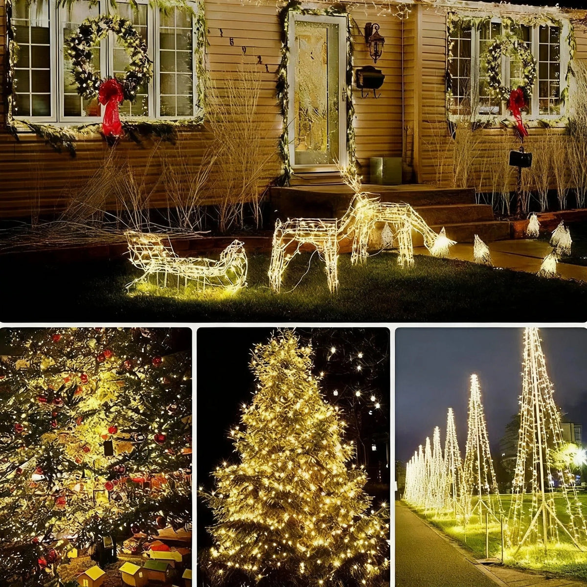 Xylobyte Solar String Lights Outdoor, Waterproof Copper Wire LED Fairy Lights with Auto On/Off, Twinkle Lights for Garden, Patio, Yard, Tree, Party & Holiday Decor